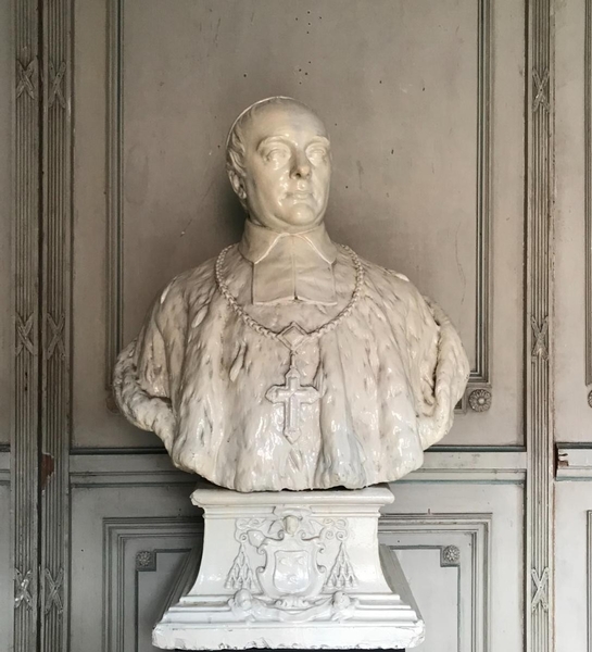 19th C. plaster prelate bust