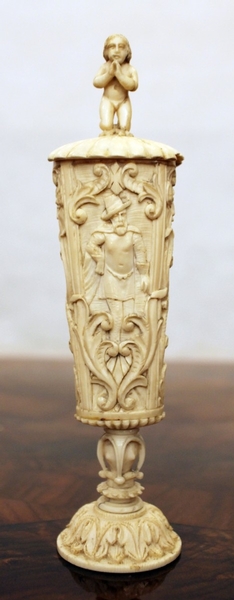 Late 17th C. carved ivory cup