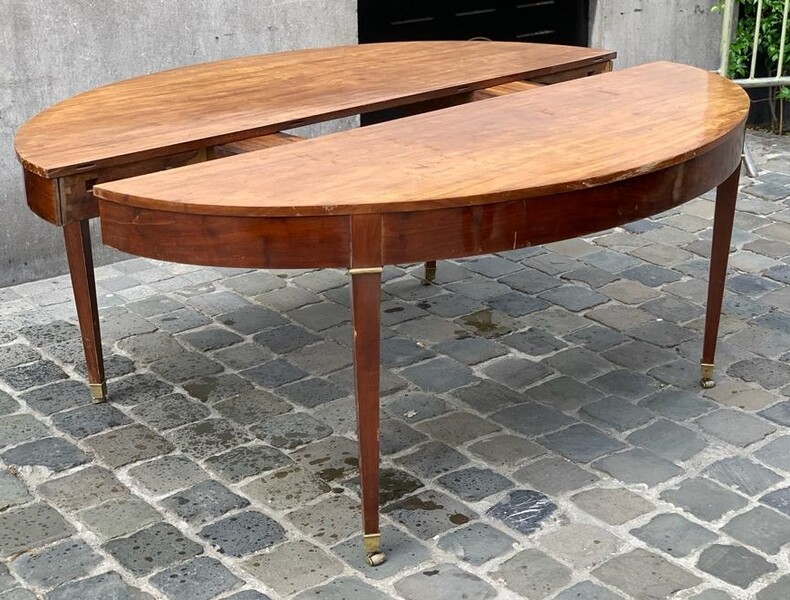 Mahogany Dining Table, Chapuis Stamp, 19th.c 