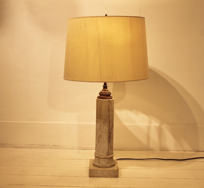 Marble table lamp by Vlug