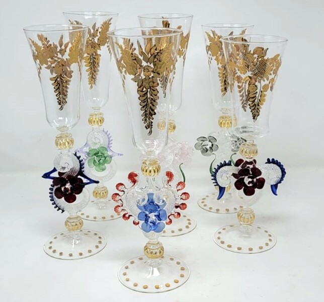 Murano glass glasses - different models and colors - €250 each