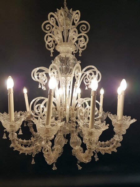 Murano glass rezzonico chandelier - 10 sconces