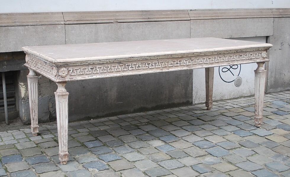 Neoclassical style patinated table