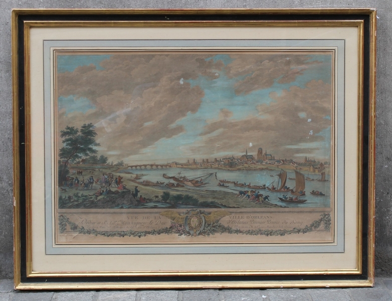 Orleans dock's view, 18th C. print