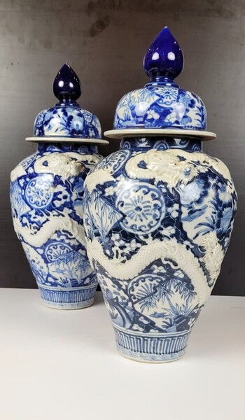 Pair of 19th century Japanese vases