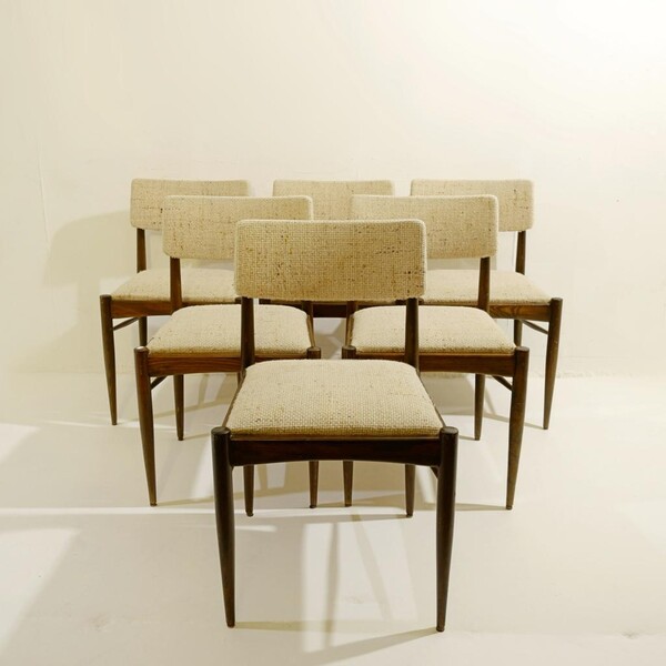 Set of 6 vintage chairs, 1960-70. 