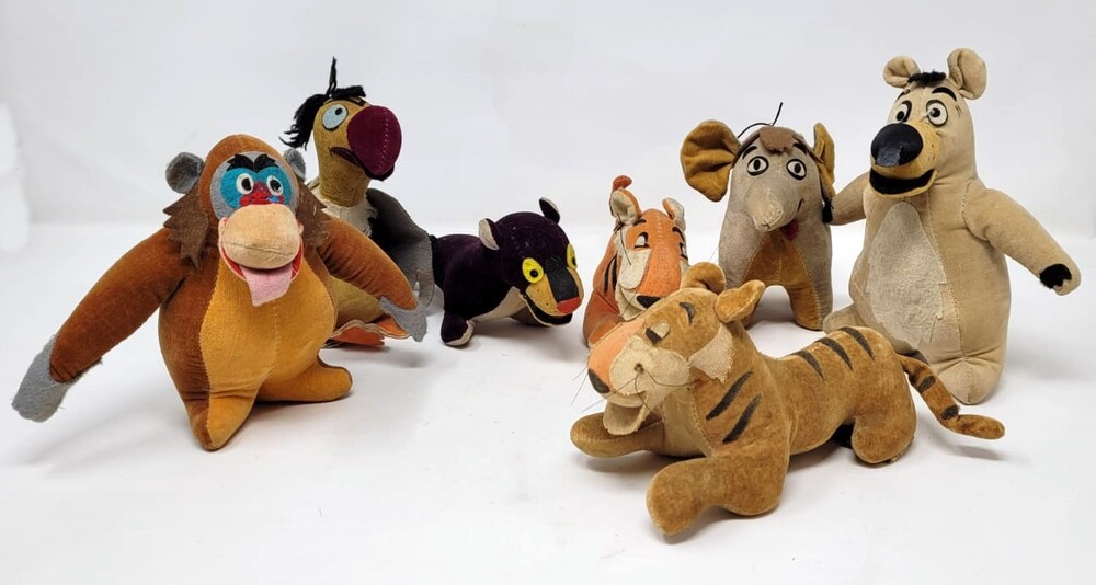 Set of 7 fabric figurines - Walt Disney Production - animals from the 
