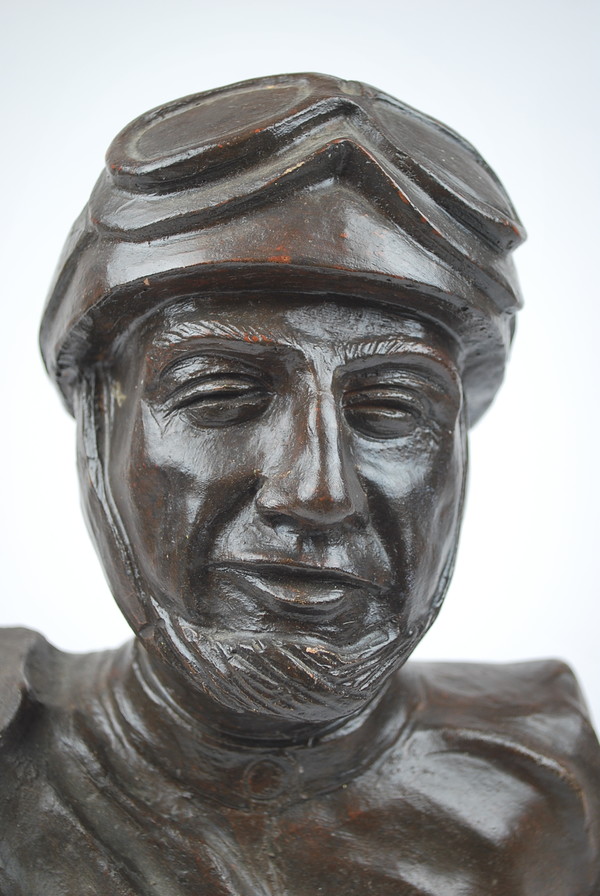 Terracotta bust, signed Navoletti Toscare