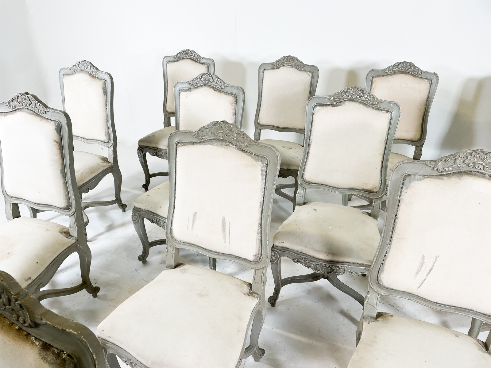 13 Regency Style Chairs, Belgium, 2000s