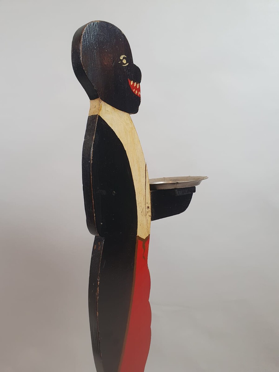 2 painted wooden servants, early 20th century (price per piece)