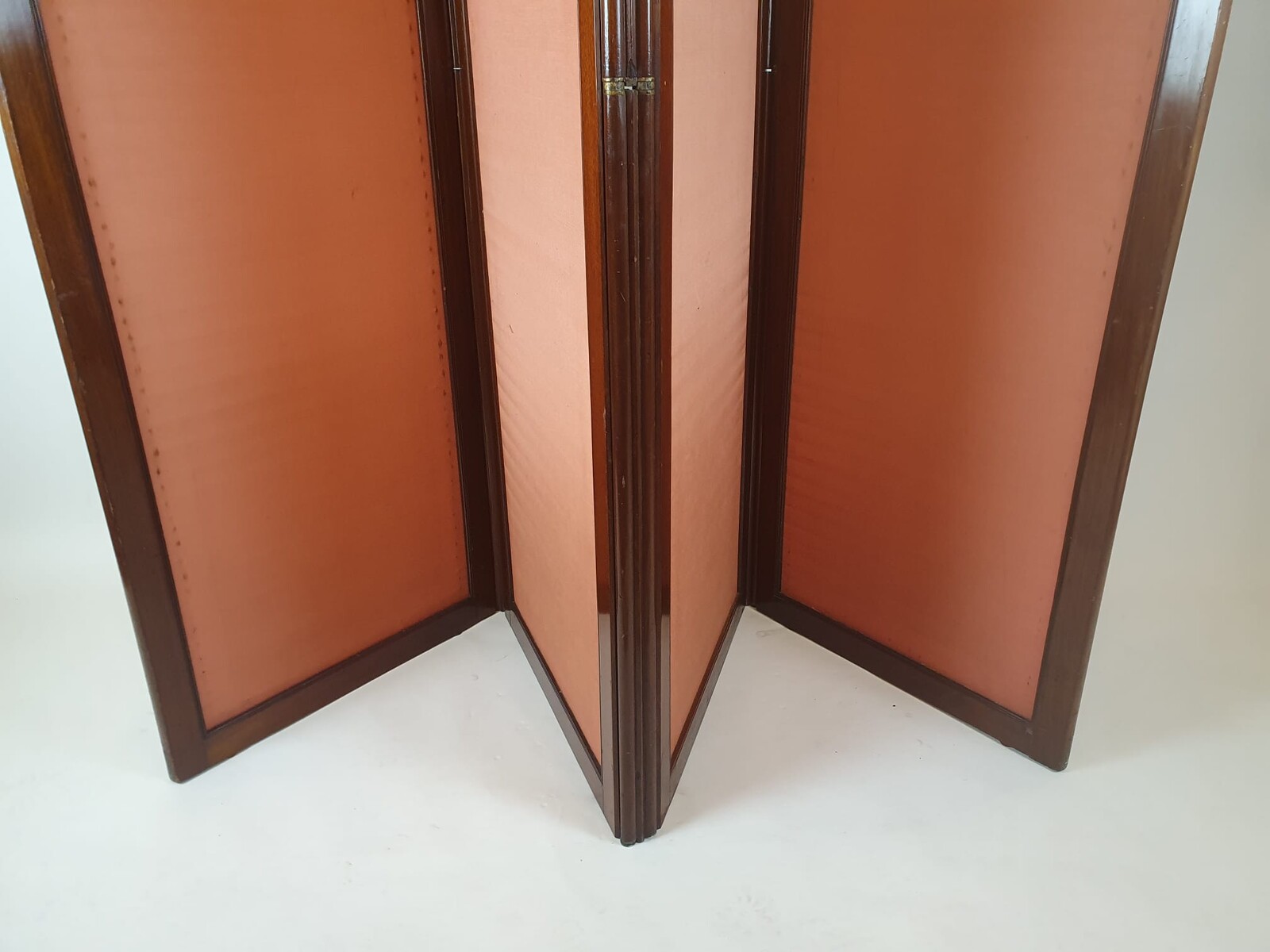 4-leaf screen, mahogany, 19th century 