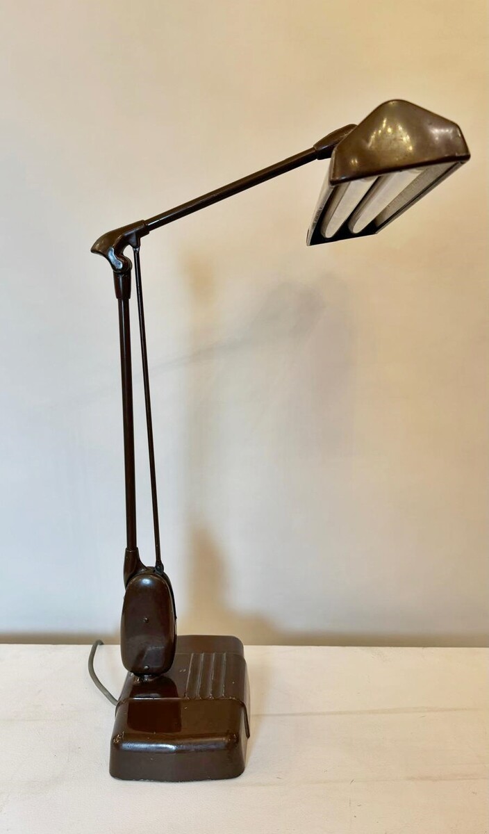 50's industrial metal desk lamp.