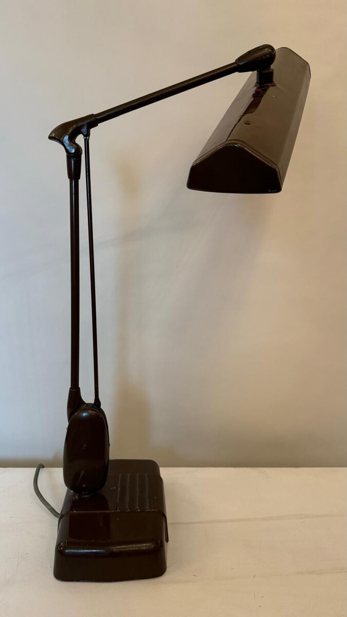 50's industrial metal desk lamp.