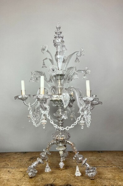 6-arm candelabra in Murano glass, 19th century