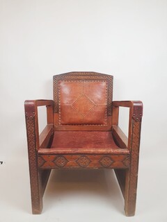 Art Deco period armchair, Moroccan work circa 1930