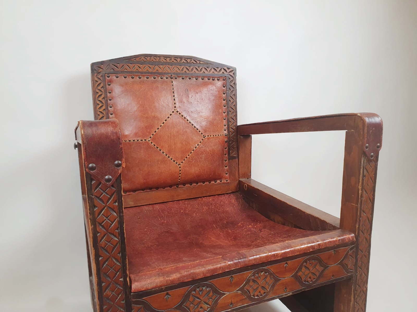 Art Deco period armchair, Moroccan work circa 1930