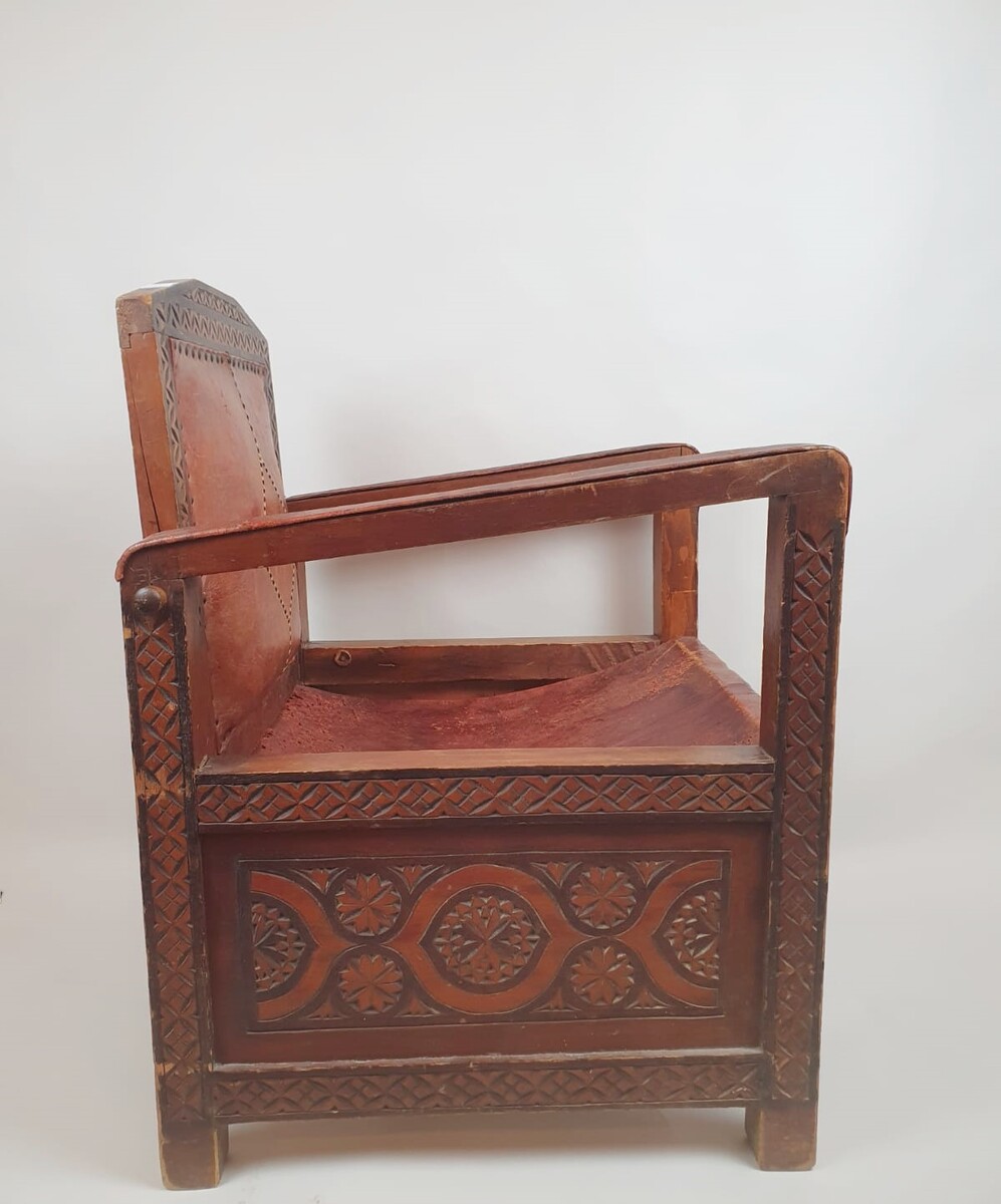 Art Deco period armchair, Moroccan work circa 1930