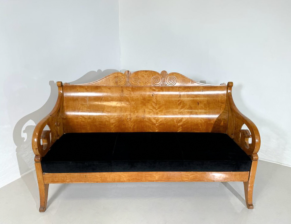 Bench in Birch Veneer, Russia, early 19th century