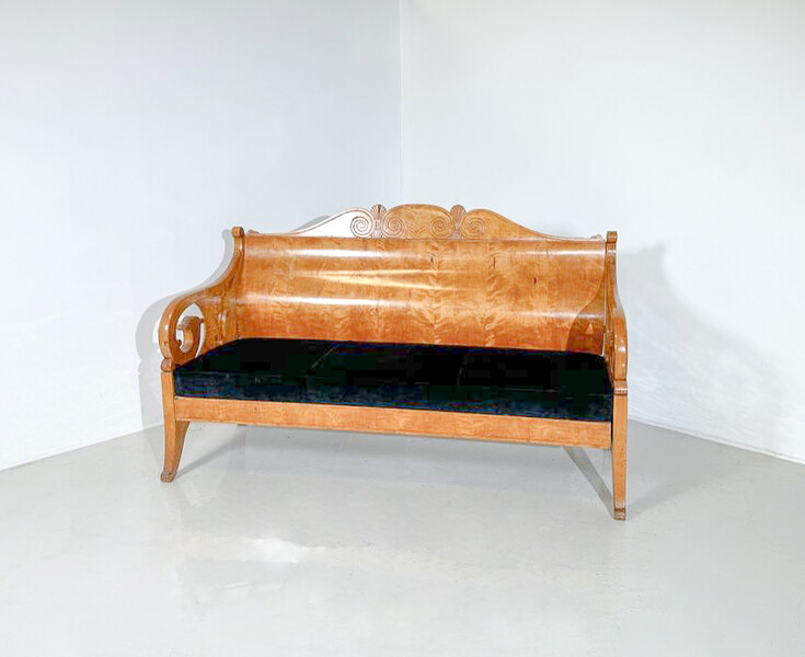 Bench in Birch Veneer, Russia, early 19th century