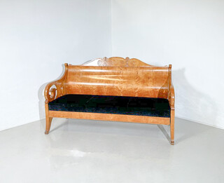 Bench in Birch Veneer, Russia, early 19th century