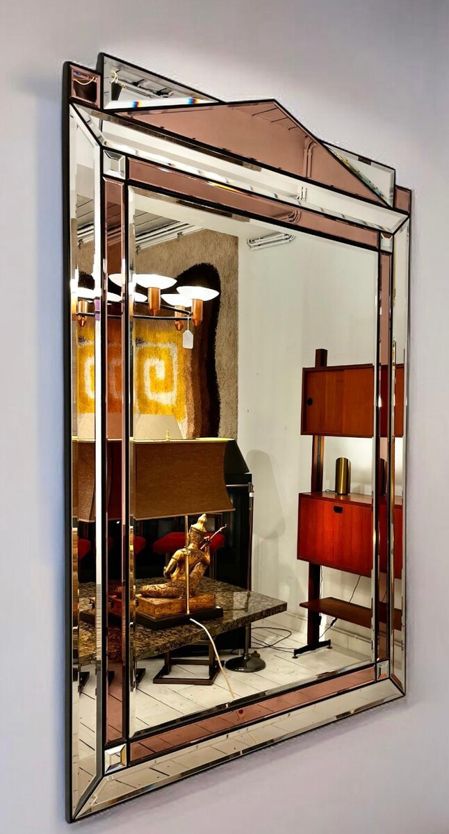 beveled mirror - Deknudt - circa 1970