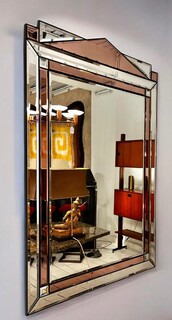 beveled mirror - Deknudt - circa 1970