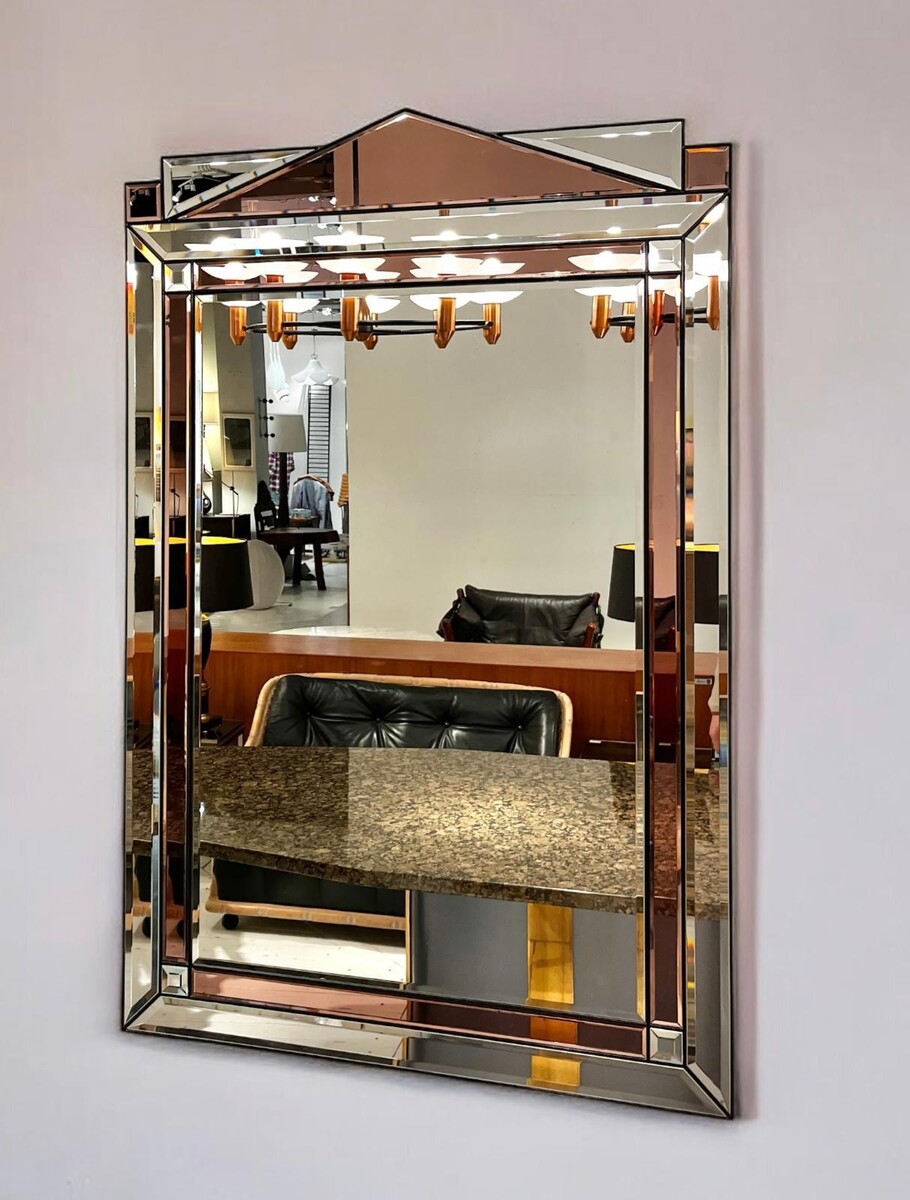 beveled mirror - Deknudt - circa 1970