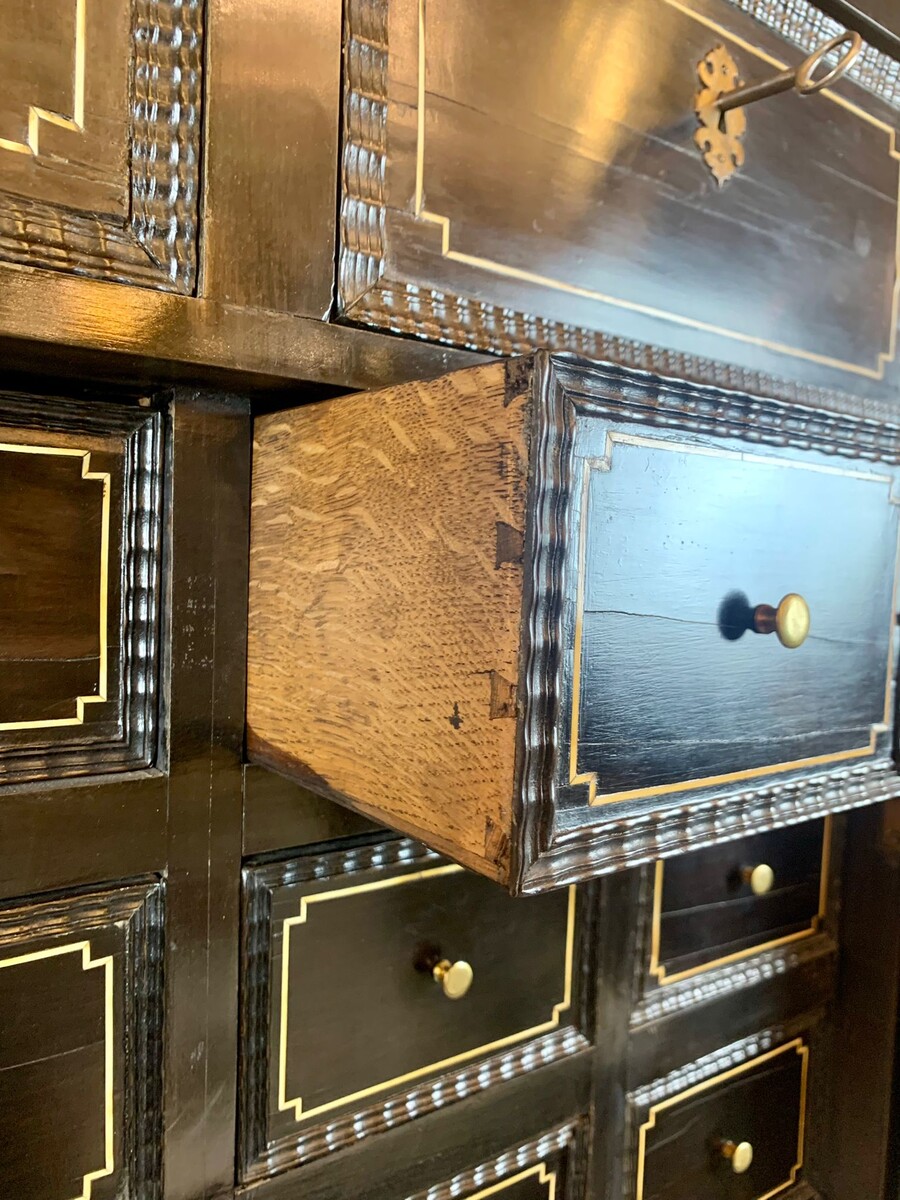 Blackened Wood Cabinet 