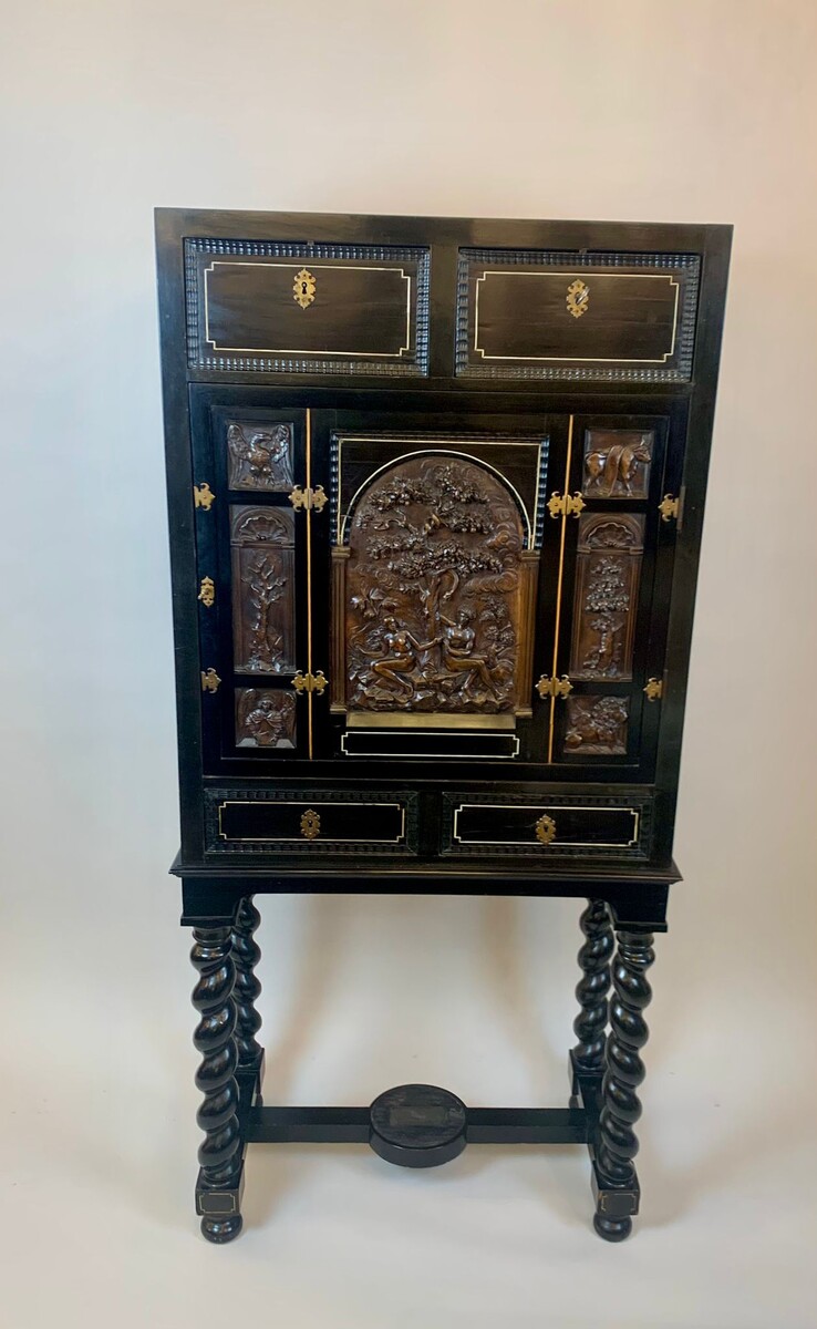 Blackened Wood Cabinet 