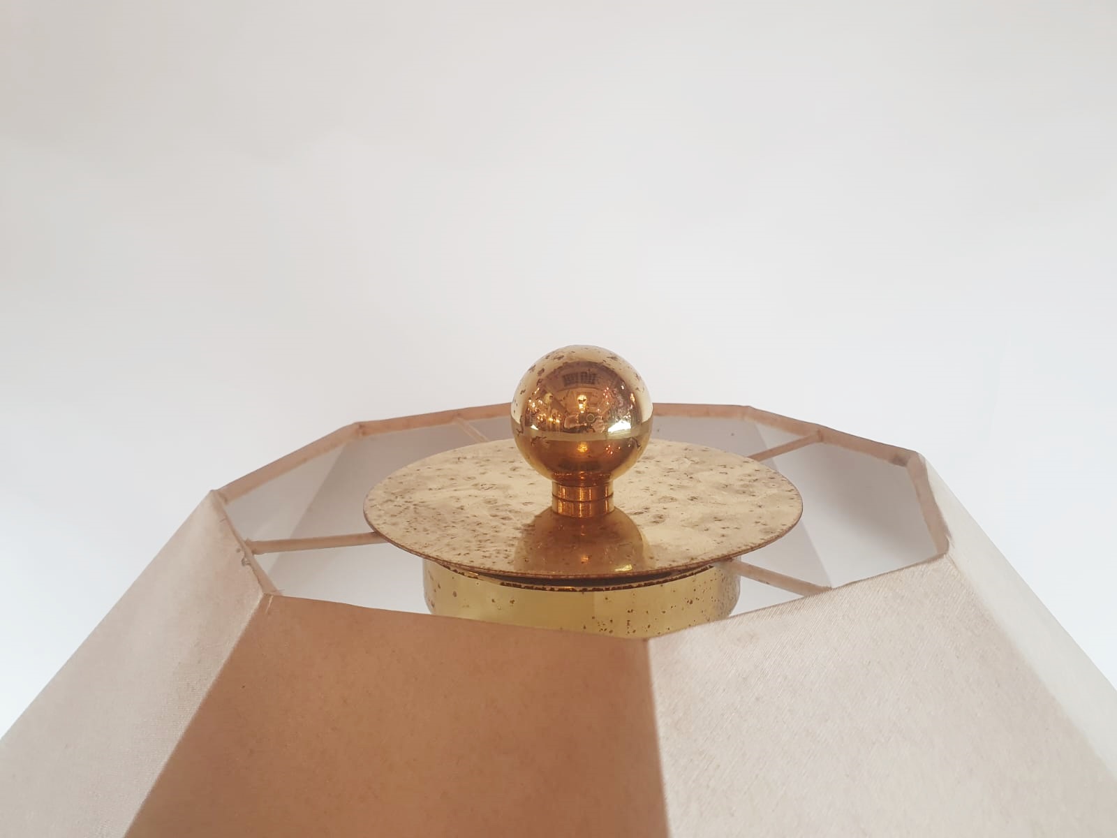 Brass and copper lamp, circa 1970