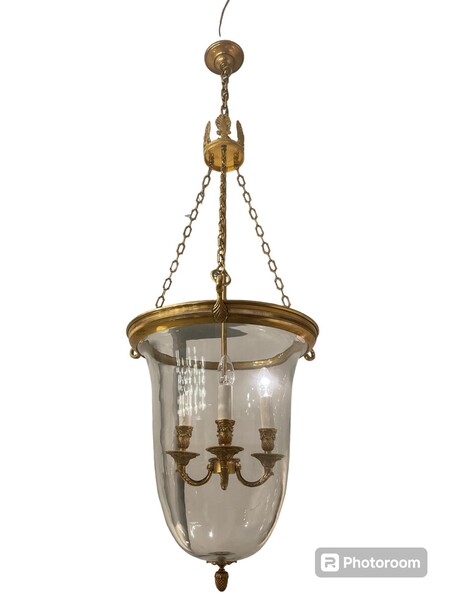 Brass and glass lantern