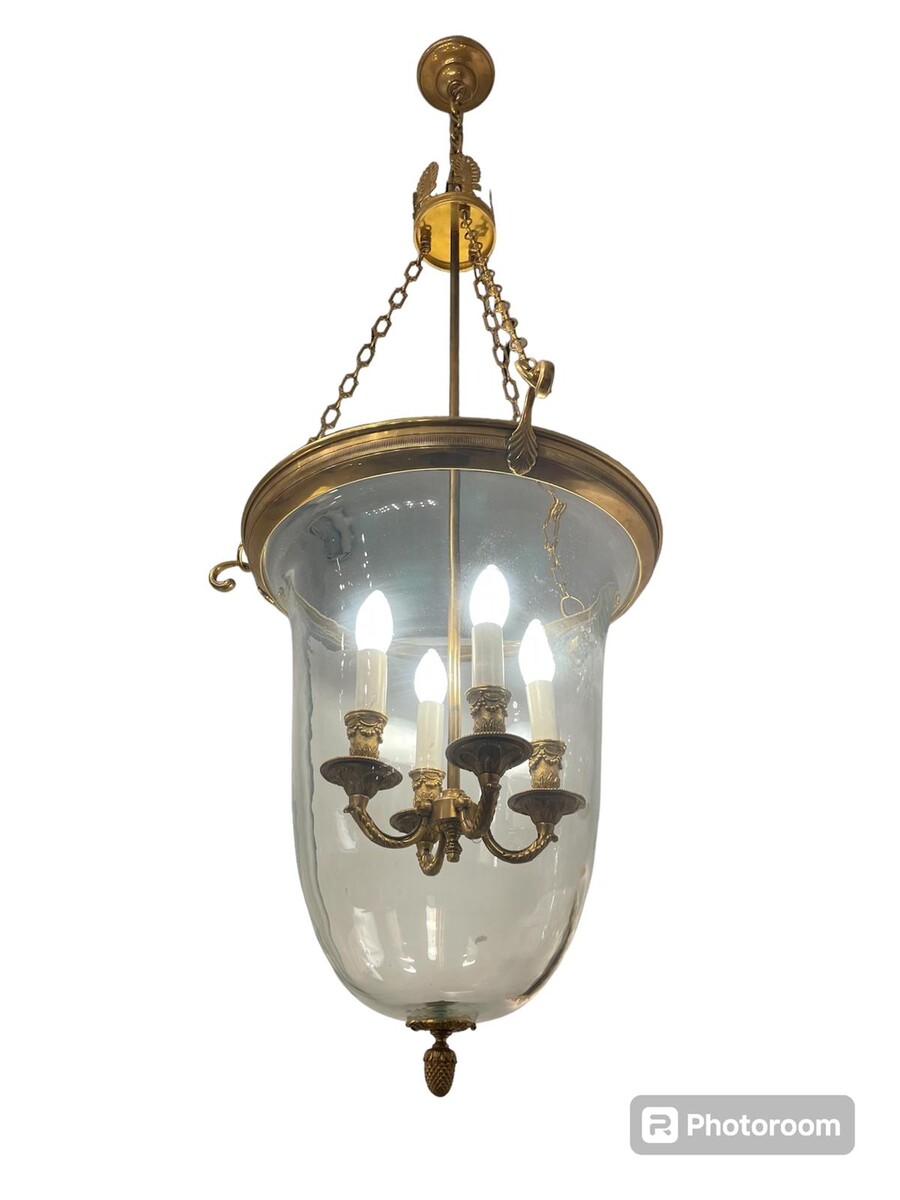 Brass and glass lantern