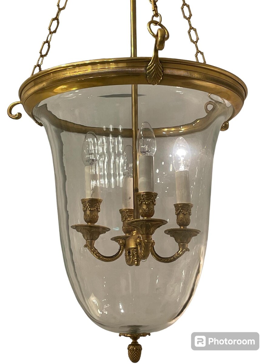 Brass and glass lantern