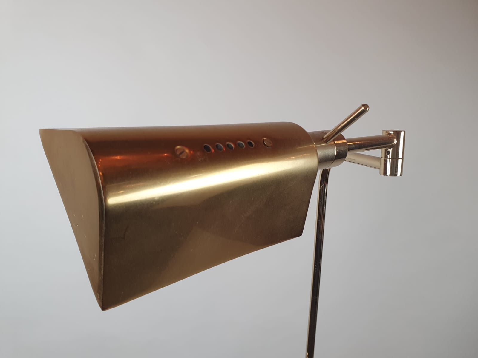 Brass reading light circa 1970