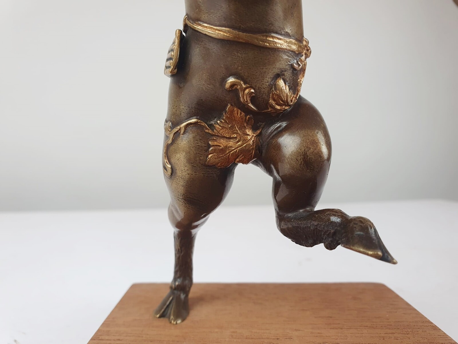 Bronze faune sculpture