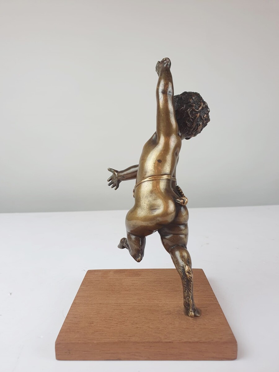 Bronze faune sculpture