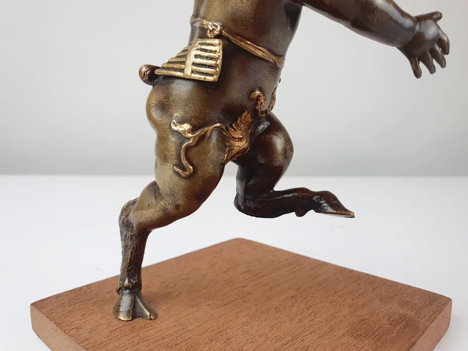 Bronze faune sculpture