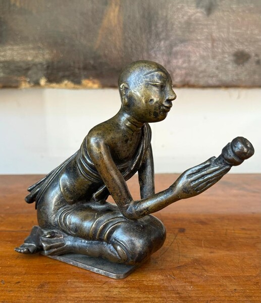 Bronze monk, Mandalay, 19thC.