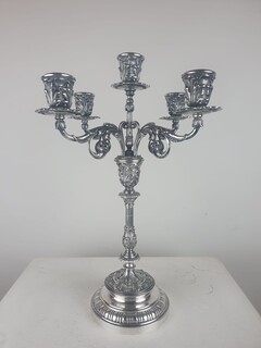 Candlestick in solid silver, hallmarked, 19th century, 1552 gr