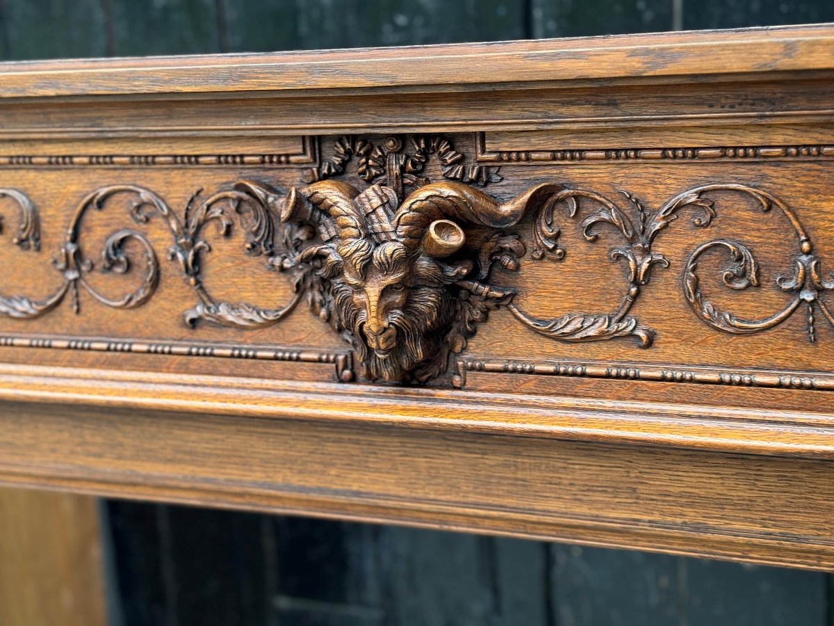 Carved wooden fireplace, circa 1900