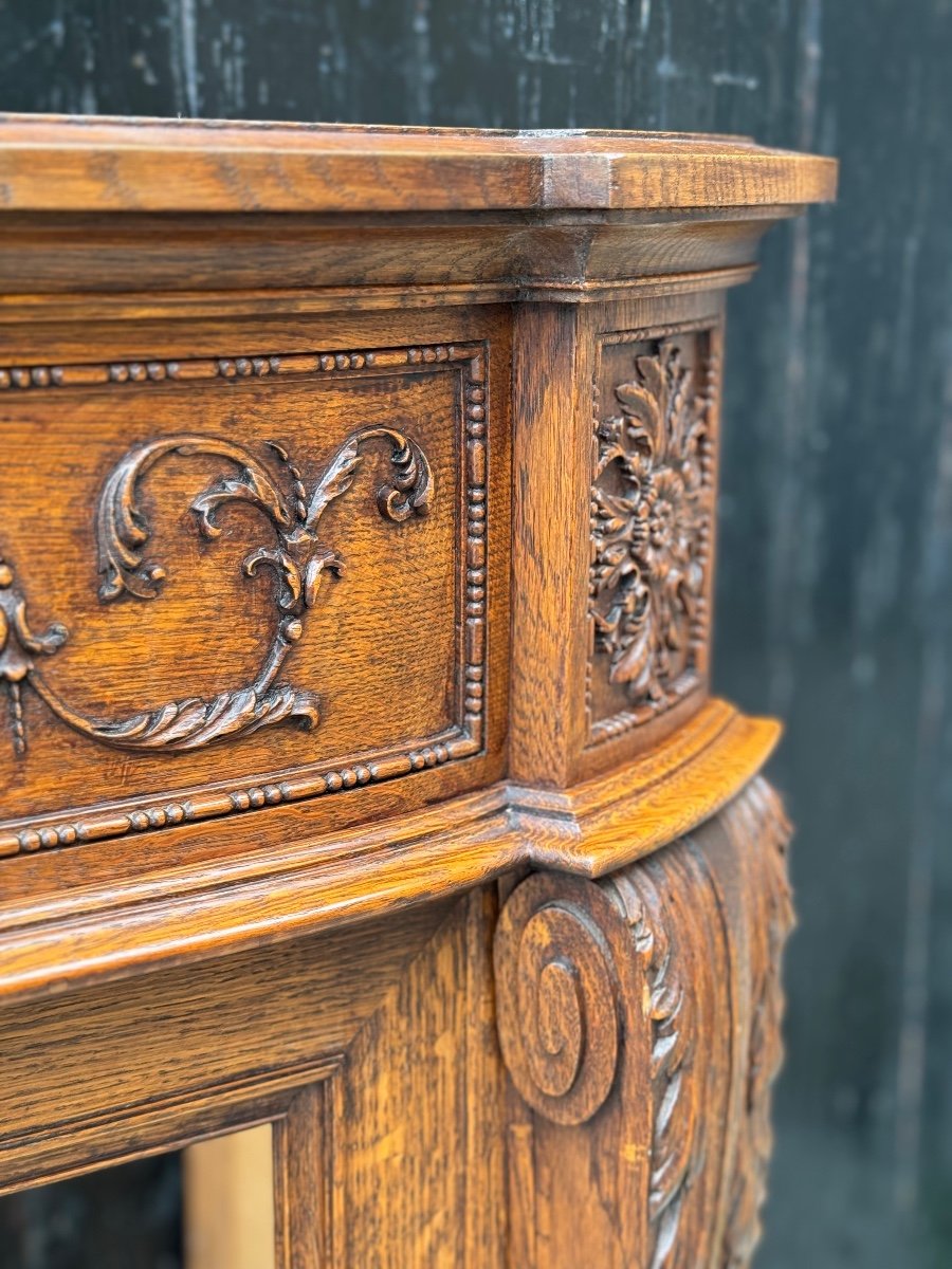 Carved wooden fireplace, circa 1900