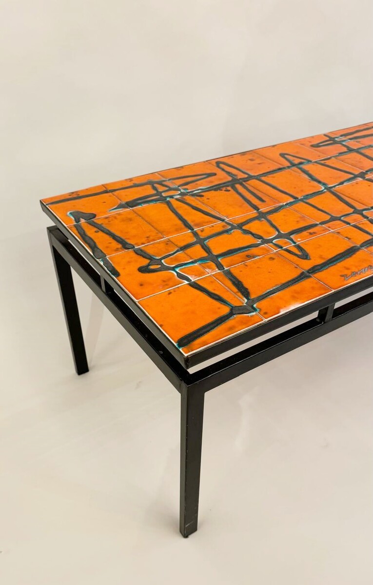 Ceramic Coffee Table, Signed Antonio De Nisco, 1970 