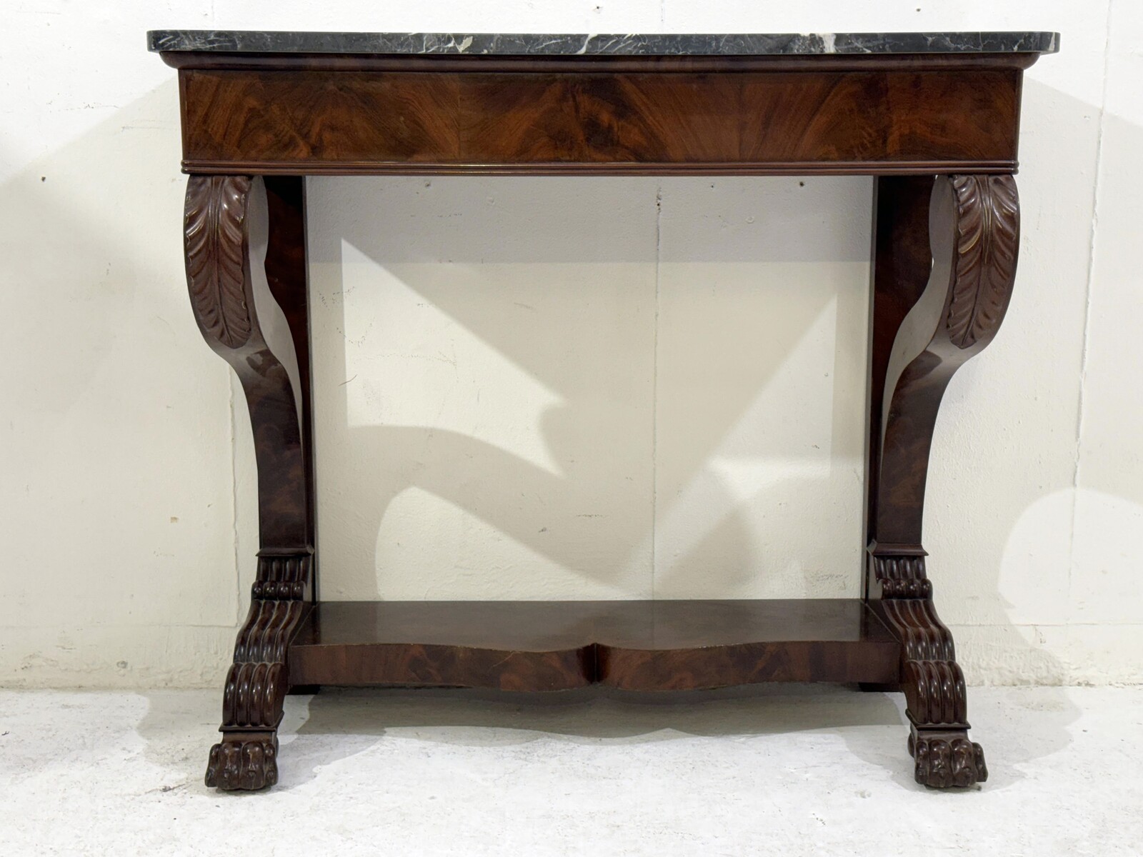 Charles X mahogany console with its marble