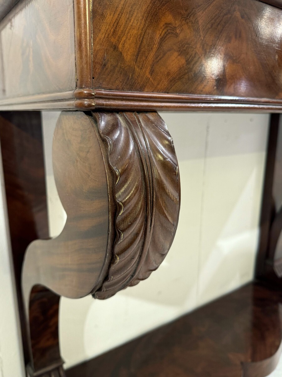 Charles X mahogany console with its marble