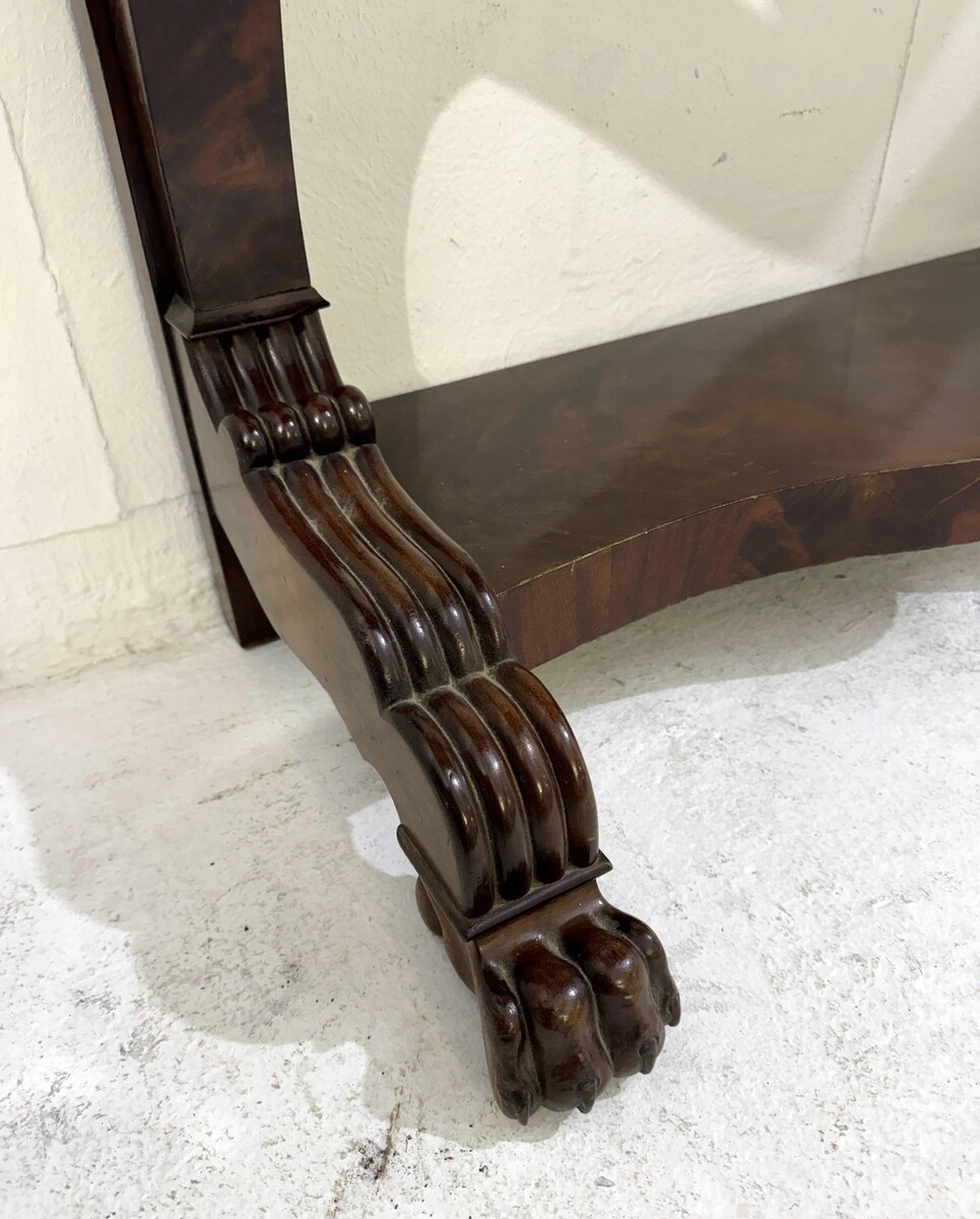 Charles X mahogany console with its marble