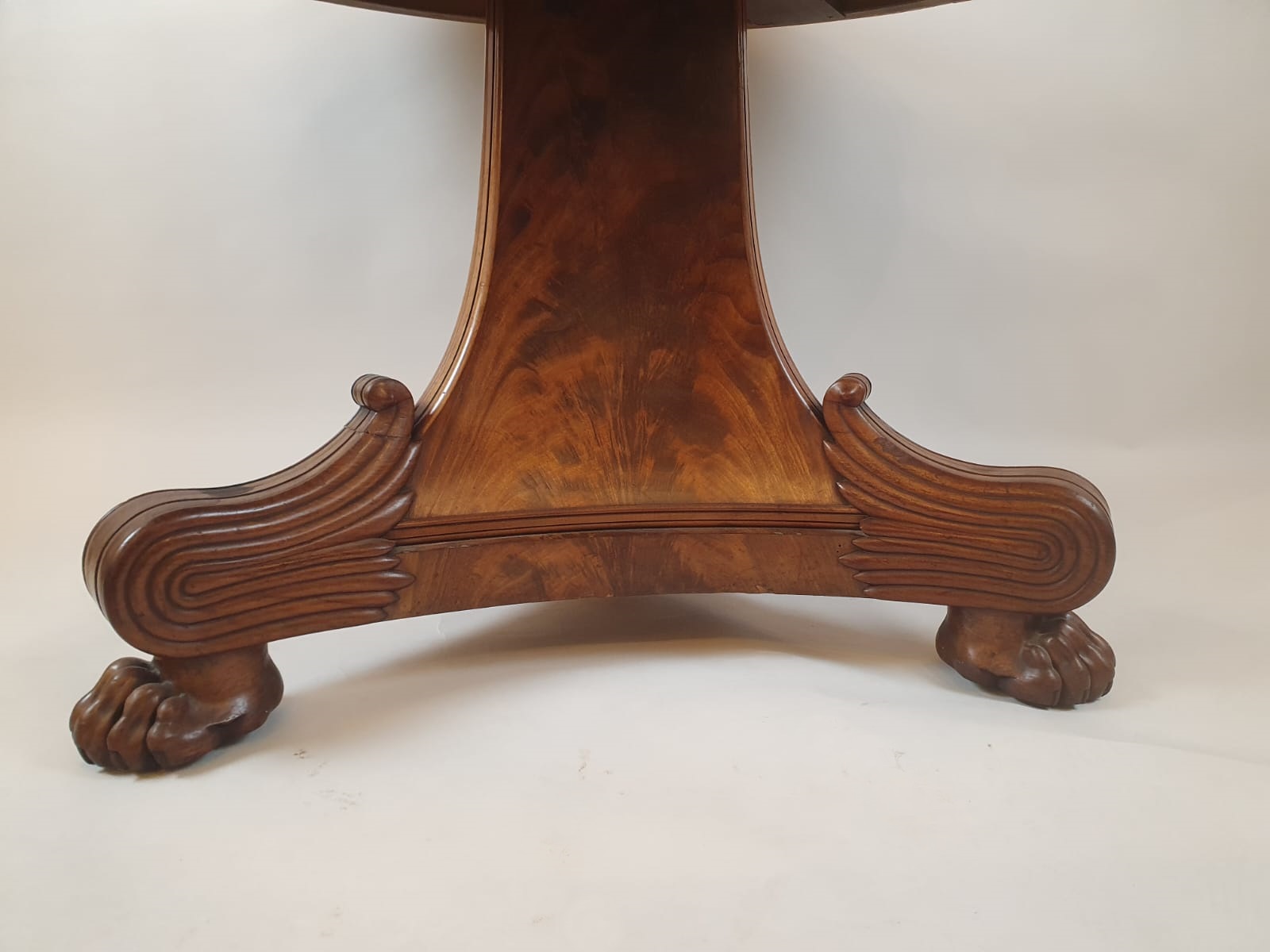 Charles X pedestal table in mahogany and marble top