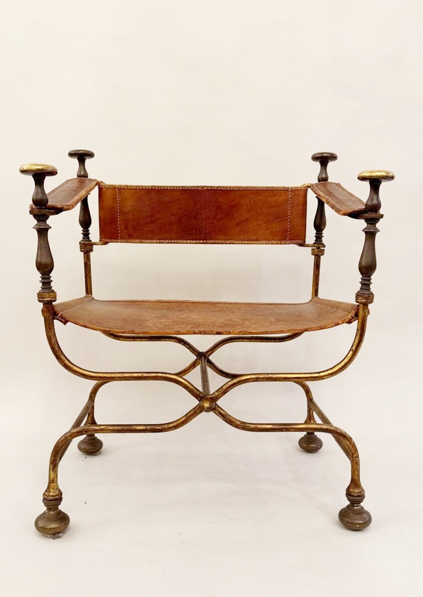 Curule Armchair, Circa 1940 