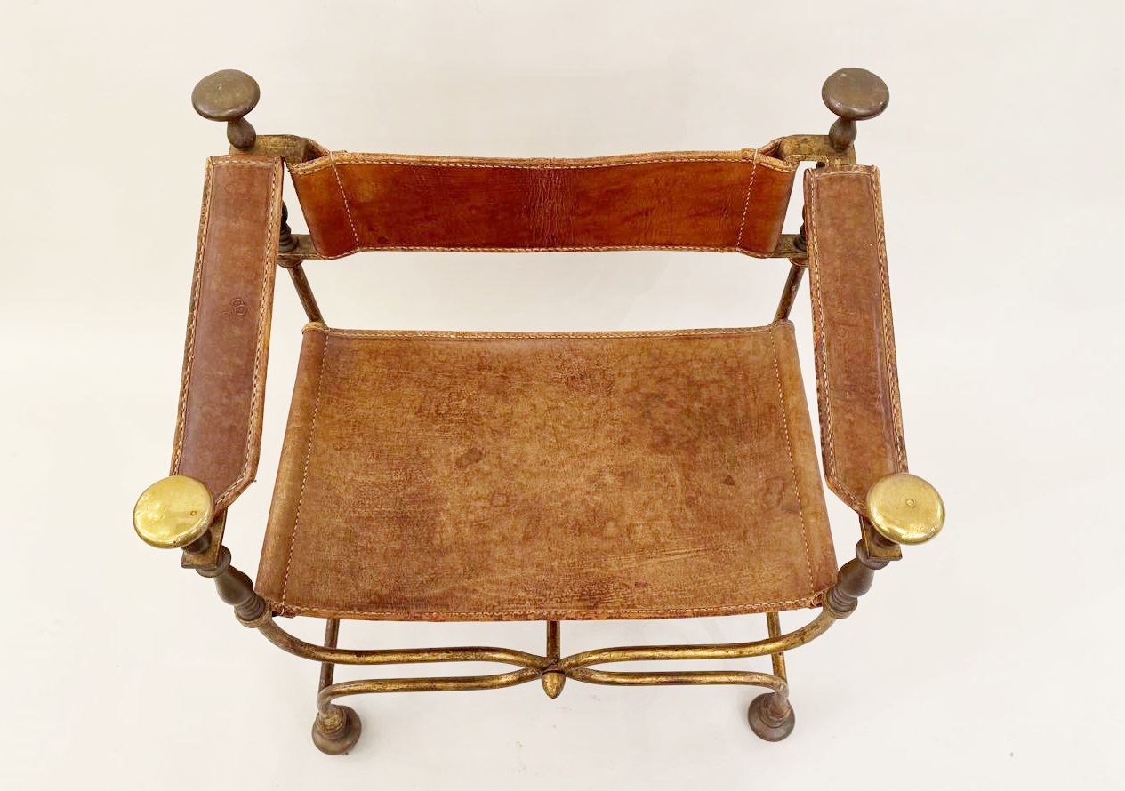 Curule Armchair, Circa 1940 