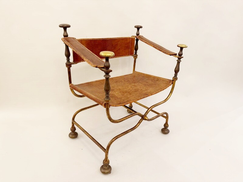 Curule Armchair, Circa 1940 