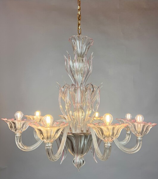 Eight-arm Murano chandelier, 20th century